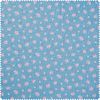 Tissu coton au mètre « Princesse » Roses, Bleu
