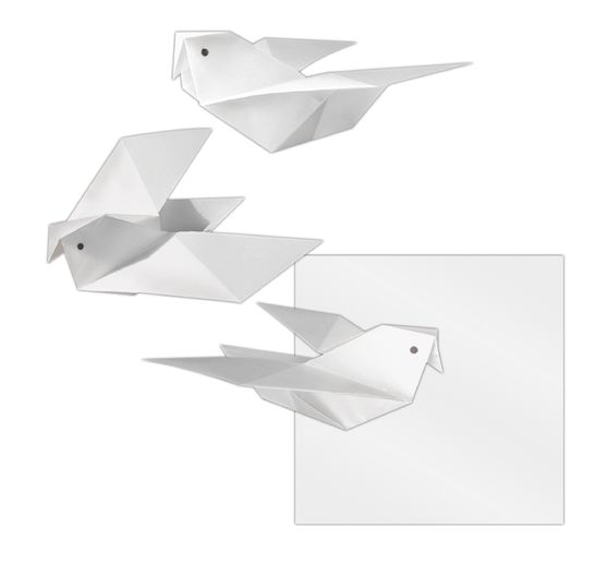 Feuilles de pliage en papier transparent