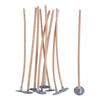 Mèches à bougie avec socle en métal VBS, cirées, 10 cm