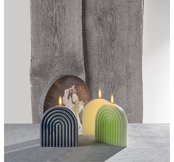 Silicone candle mould "Bow" with wick and wick needle