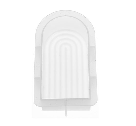 Moule à bougie en silicone « Arc » avec mèche et aiguille enfile-mèche