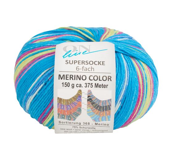 Laine pour chaussettes ONline « Supersocke Merino Color, assortiment 368 »