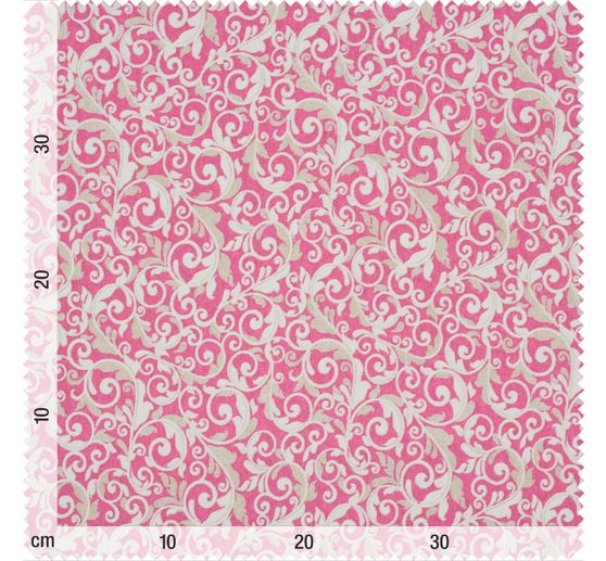 Motif fabric linen look "Foliage"
