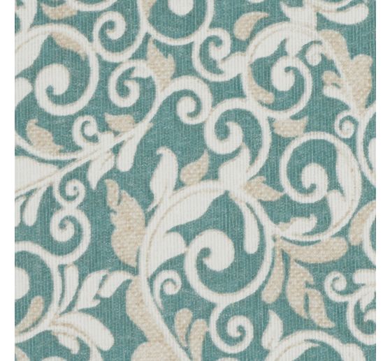 Tissu imprimé aspect lin « Feuillage »