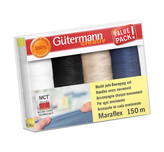 Sewing thread set Maraflex, 4 spools