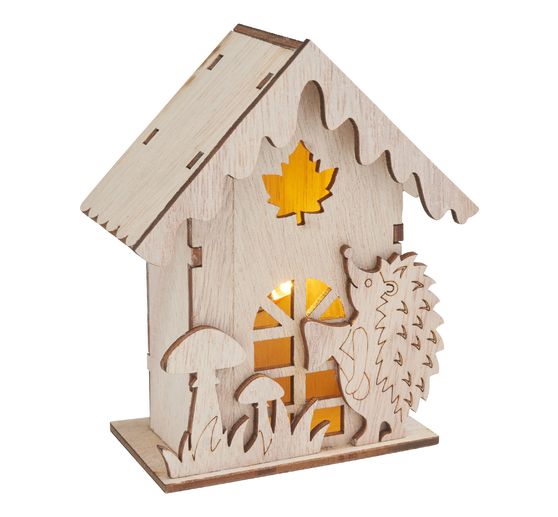 VBS Wooden building kit "Autumn house", incl. LEDs
