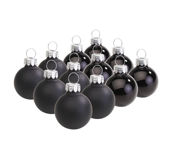 Boules de Noël en plastique VBS « Mini », Ø 3 cm