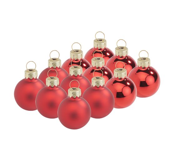 Boules de Noël en plastique VBS « Mini », Ø 3 cm