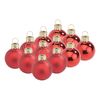 Boules de Noël en plastique VBS « Mini », Ø 3 cm Rouge