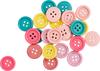 Boutons en bois VBS « Assortiment pastel »