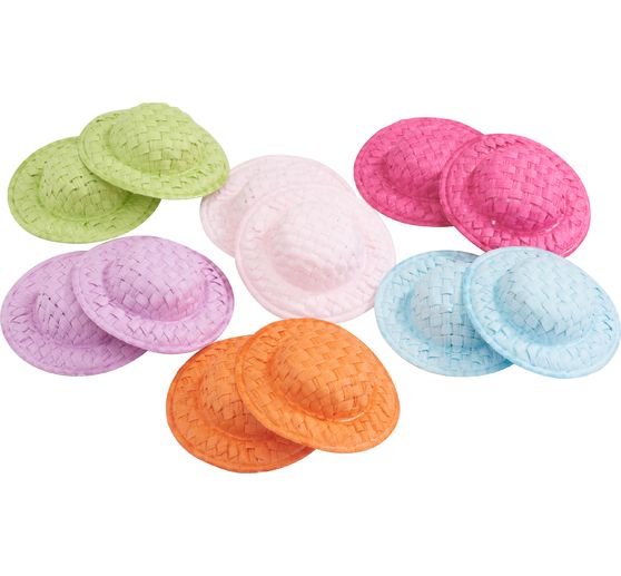 Chapeaux en paille VBS, 5 cm, 12 pc.
