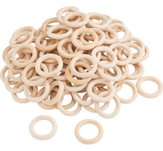 Anneaux en bois VBS, 100 pc.