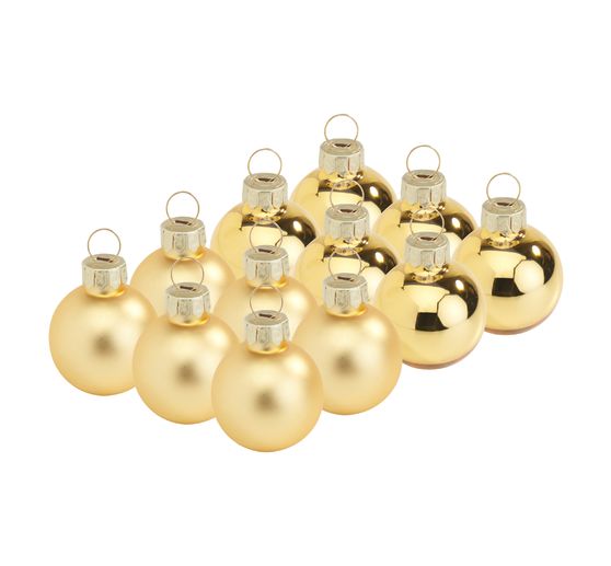Boules de Noël en plastique VBS « Mini », Ø 3 cm