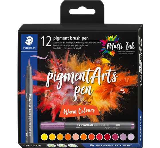Pigment brush pen STAEDTLER, set de 12