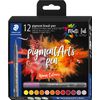 Pigment brush pen STAEDTLER, set de 12 Warm Colours