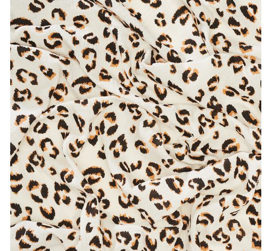 Tissu coton double gaze « Léopard »