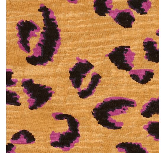 Tissu coton double gaze « Léopard »