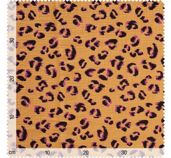Tissu coton double gaze « Léopard »