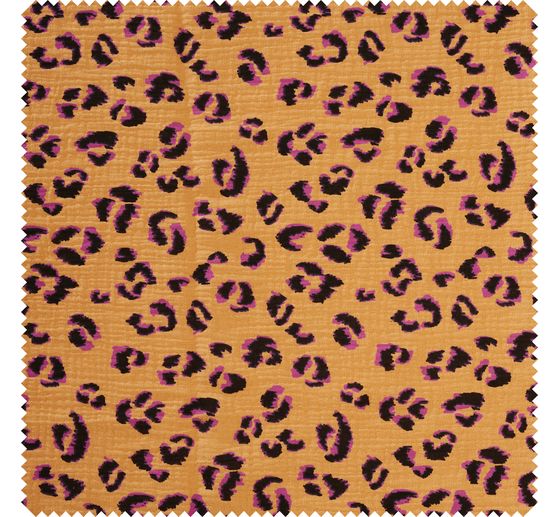 Tissu coton double gaze « Léopard »