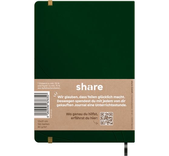 share Carnet de notes A5, quadrillé à pois