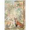 Soie de paille à motifs « Forest » Fox