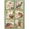 Soie de paille à motifs « Forest » Cards