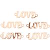 Connecteur "Love", 5 pièces Or rose