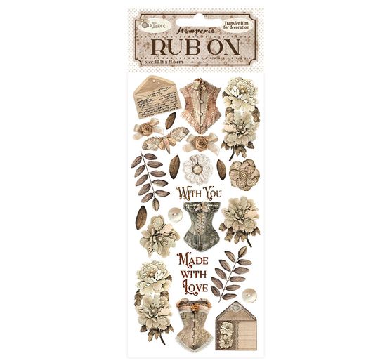 Feuille de décalcomanies Rub On « Old Lace »