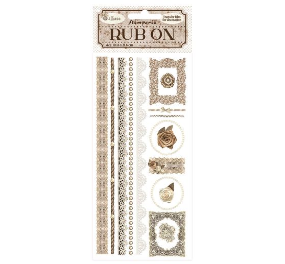 Feuille de décalcomanies Rub On « Old Lace »
