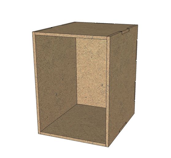 Casier boîte « Flexio », 5 parties, bois MDF