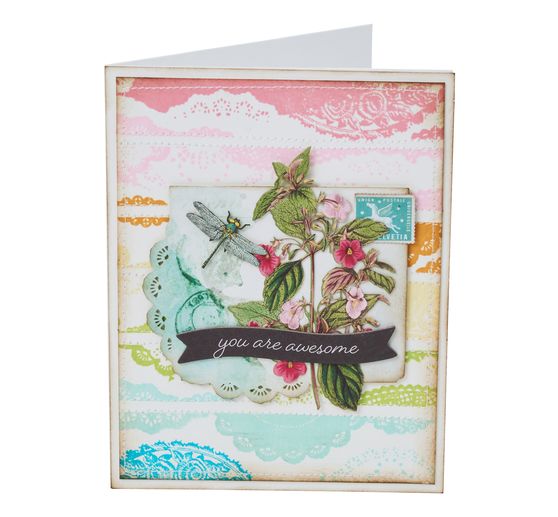 Sizzix Framelits gabarit d'estampe et Clear Stamps by 49 and Market