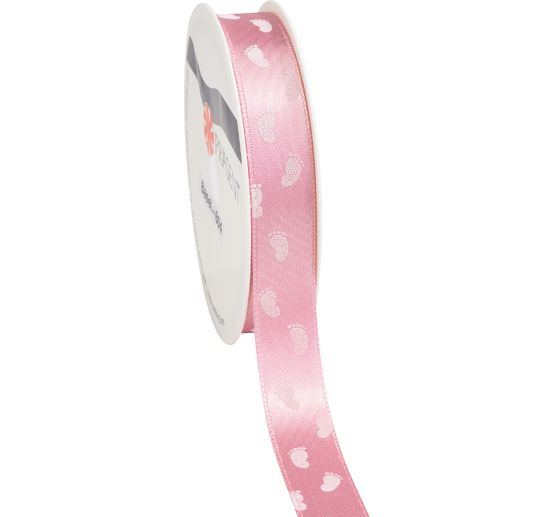 Ruban satin « Pieds de bébé »