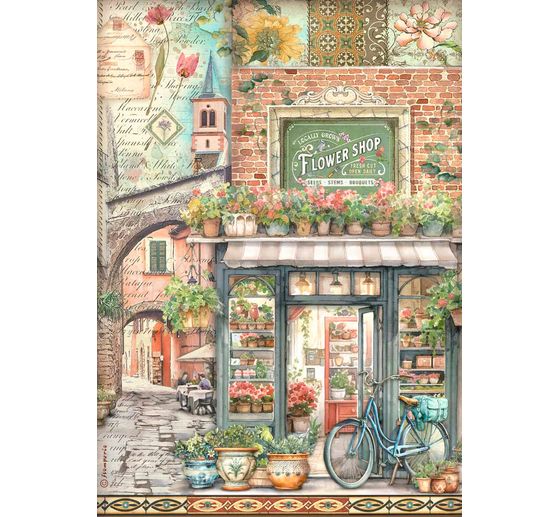 Soie de paille à motifs « Art of Travelling »
