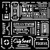 Pochoir « Art of Travelling » Tickets
