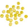 Perles de verre taillées hexagonales Jaune