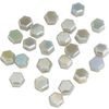 Perles de verre taillées hexagonales Gris