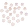 Perles de verre taillées hexagonales Rose