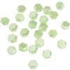 Perles de verre taillées hexagonales Vert clair