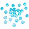 Perles de verre taillées hexagonales Aqua