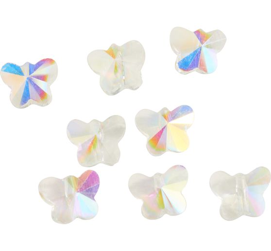 Perles de verre taillé Papillons
