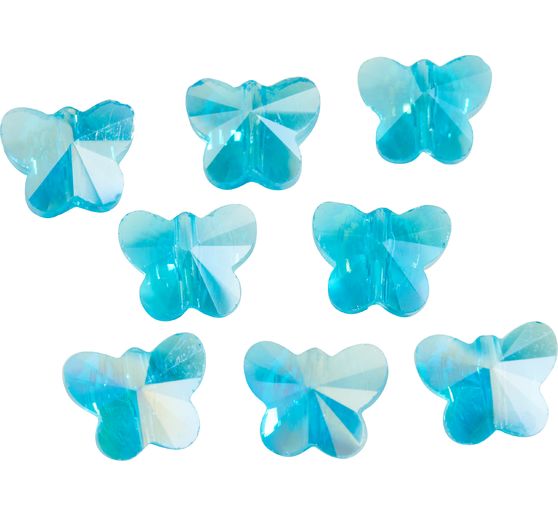 Perles de verre taillé Papillons