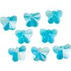 Perles de verre taillé Papillons Turquoise