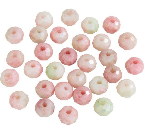 Perles toupies en verre