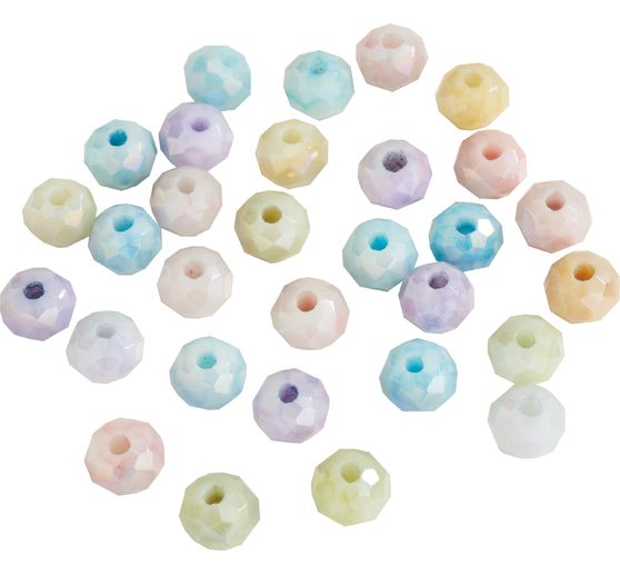 Perles toupies en verre