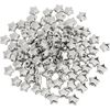 Perles en plastique étoiles Couleurs platine