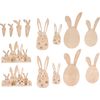 Bois de placage Amis lapins de Pâques