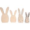 Éléments de décoration en bois Lapins de Pâques