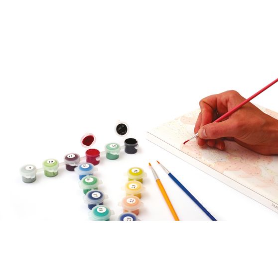 Peinture au numéro, châssis entoilé