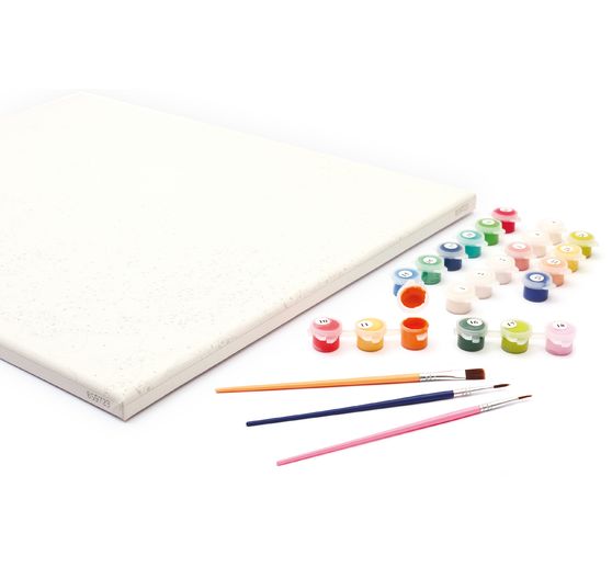 Peinture au numéro, châssis entoilé