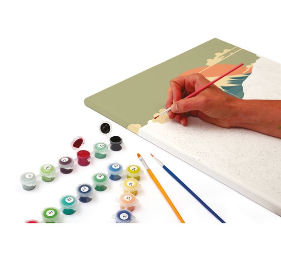 Peinture au numéro, châssis entoilé